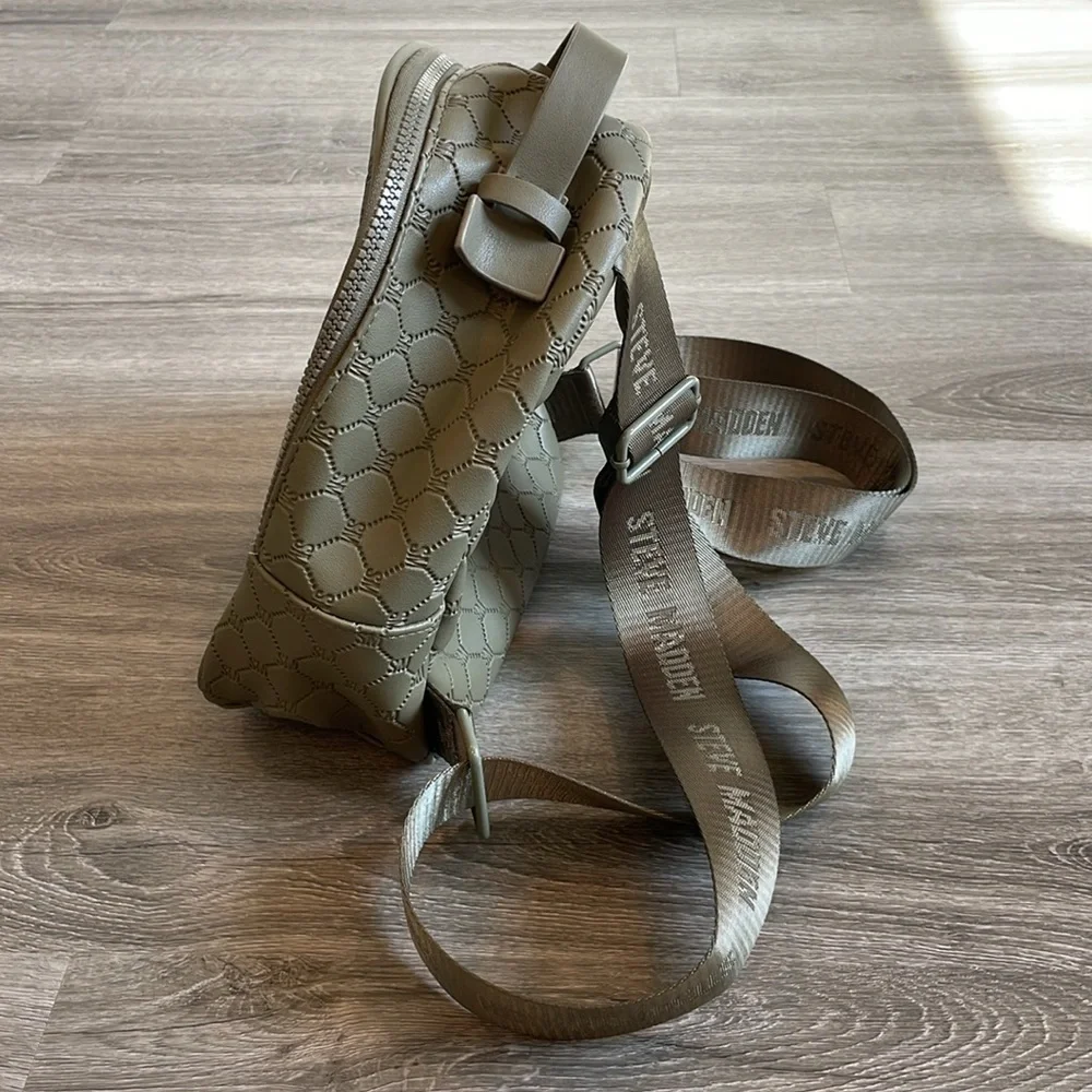 Steve Madden olive green mini backpack
